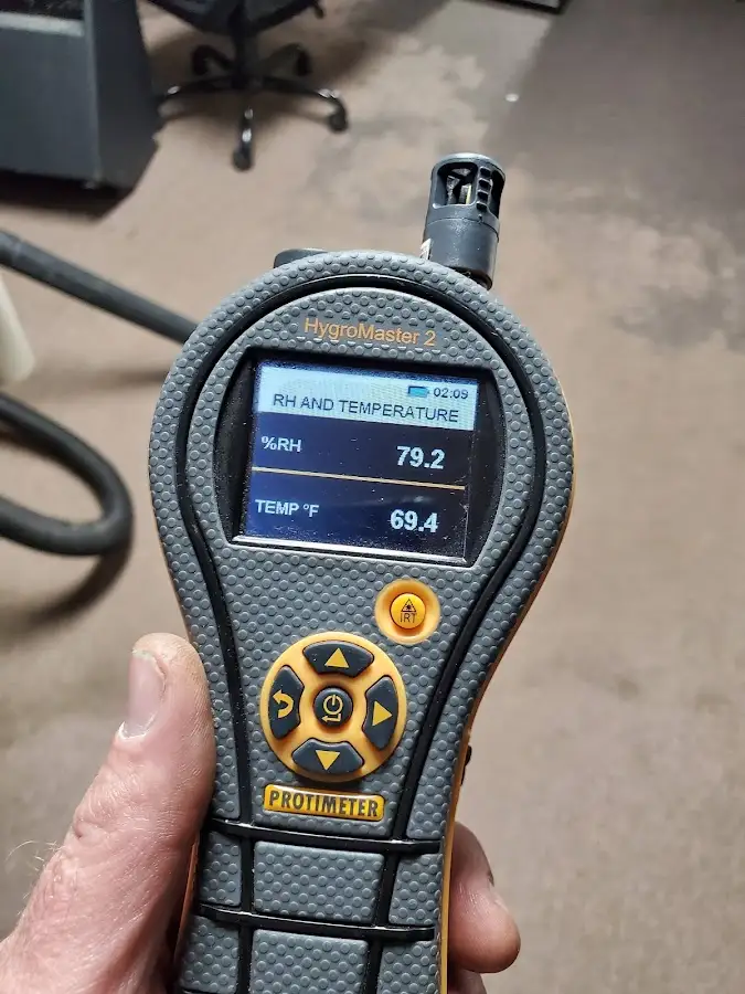 Moisture meter humidity assessment for Fire & Smoke Damage Restoration in Orchards